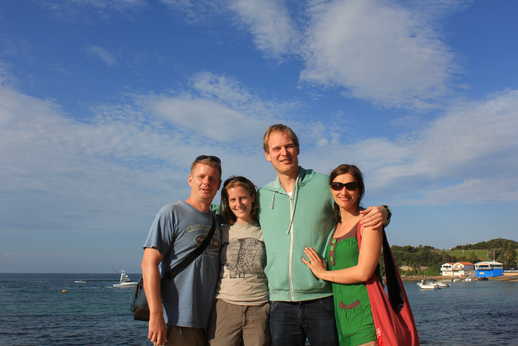 Photograph of us with Ben and Sylvia