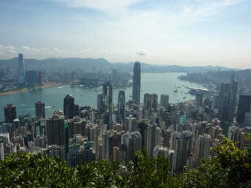 Photograph of Hong Kong from the park