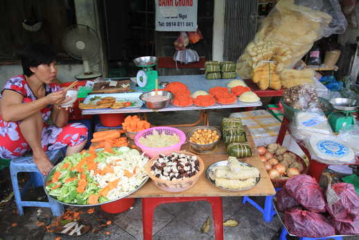Photograph of food in Hanoi